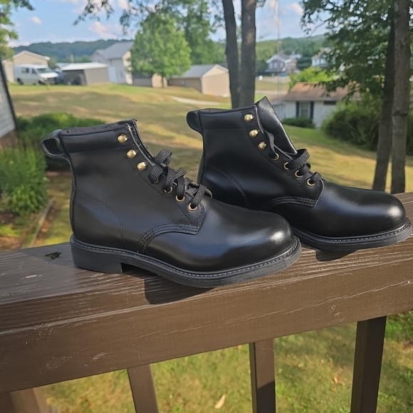 Work American Mason LeatherMen's 6.5 Steel Toe‎ Vibram Sole Weather Welt...